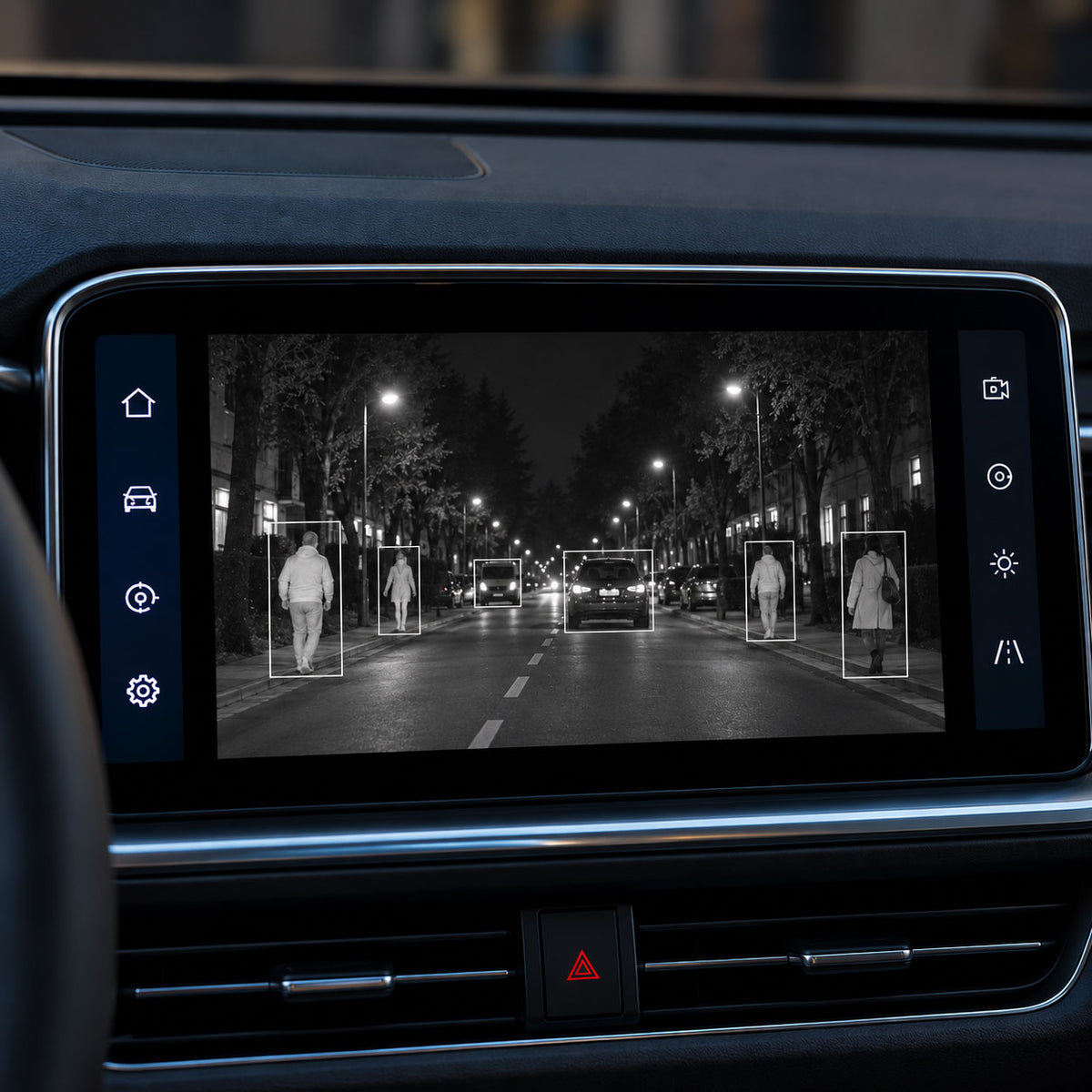 Automotive night vision display
